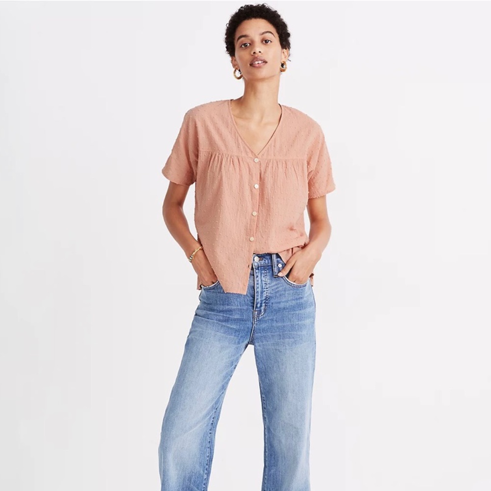 Rhyme Button-Front Top in Clipdot